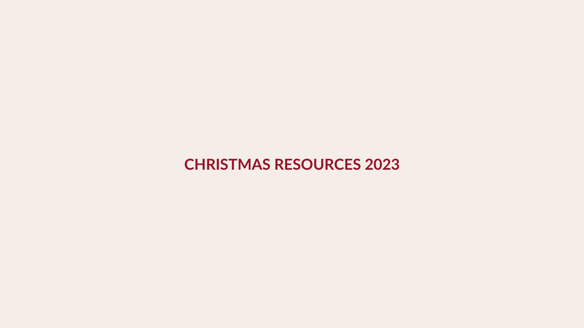 Christmas Resources 2023