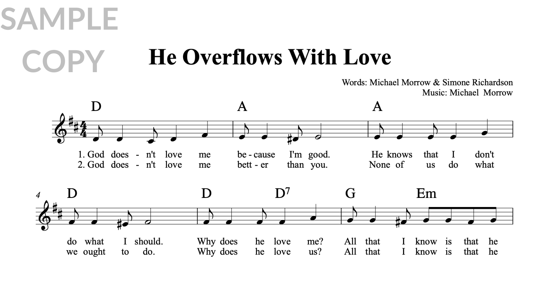 He Overflows With Love