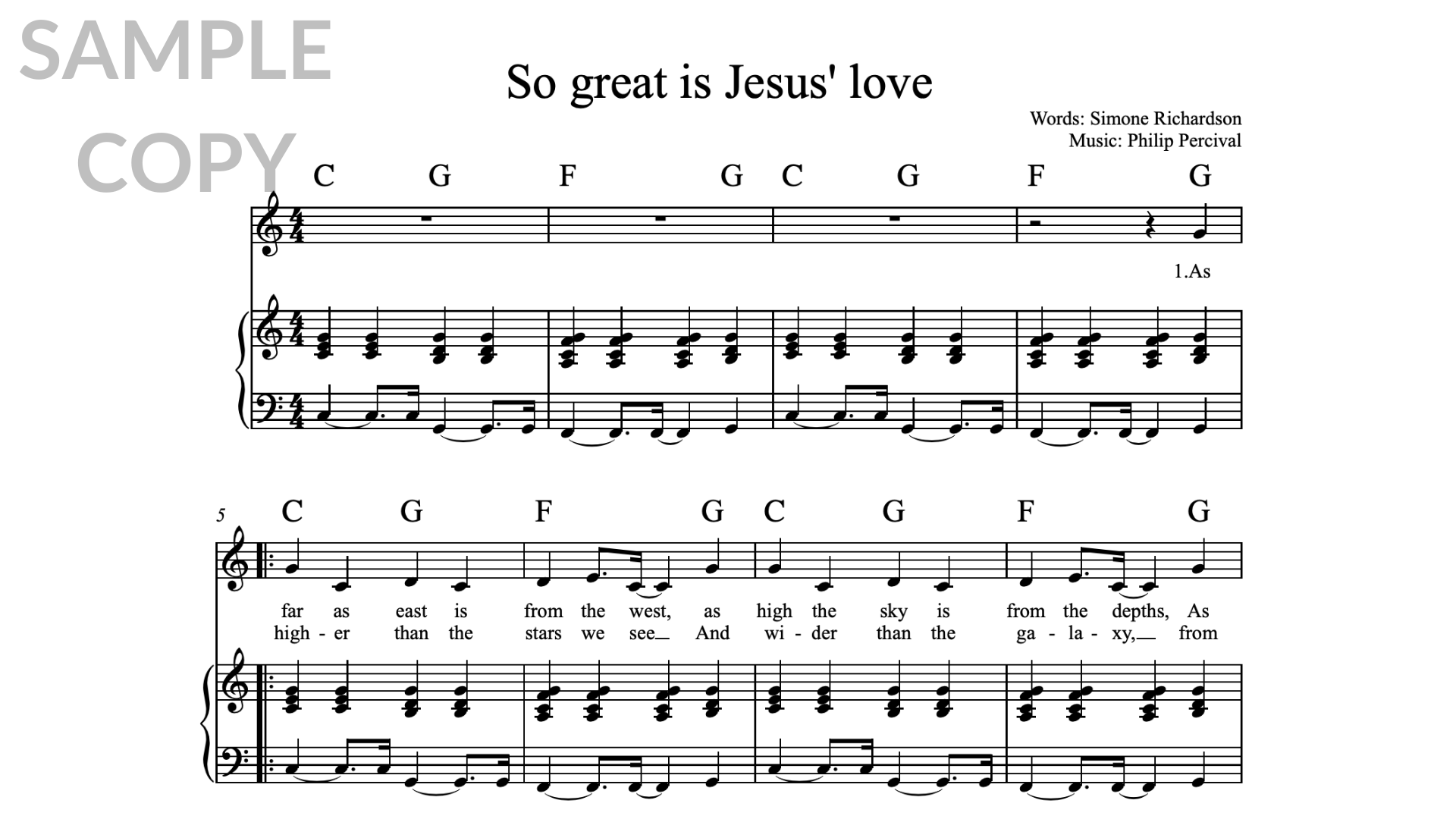So Great Is Jesus' Love