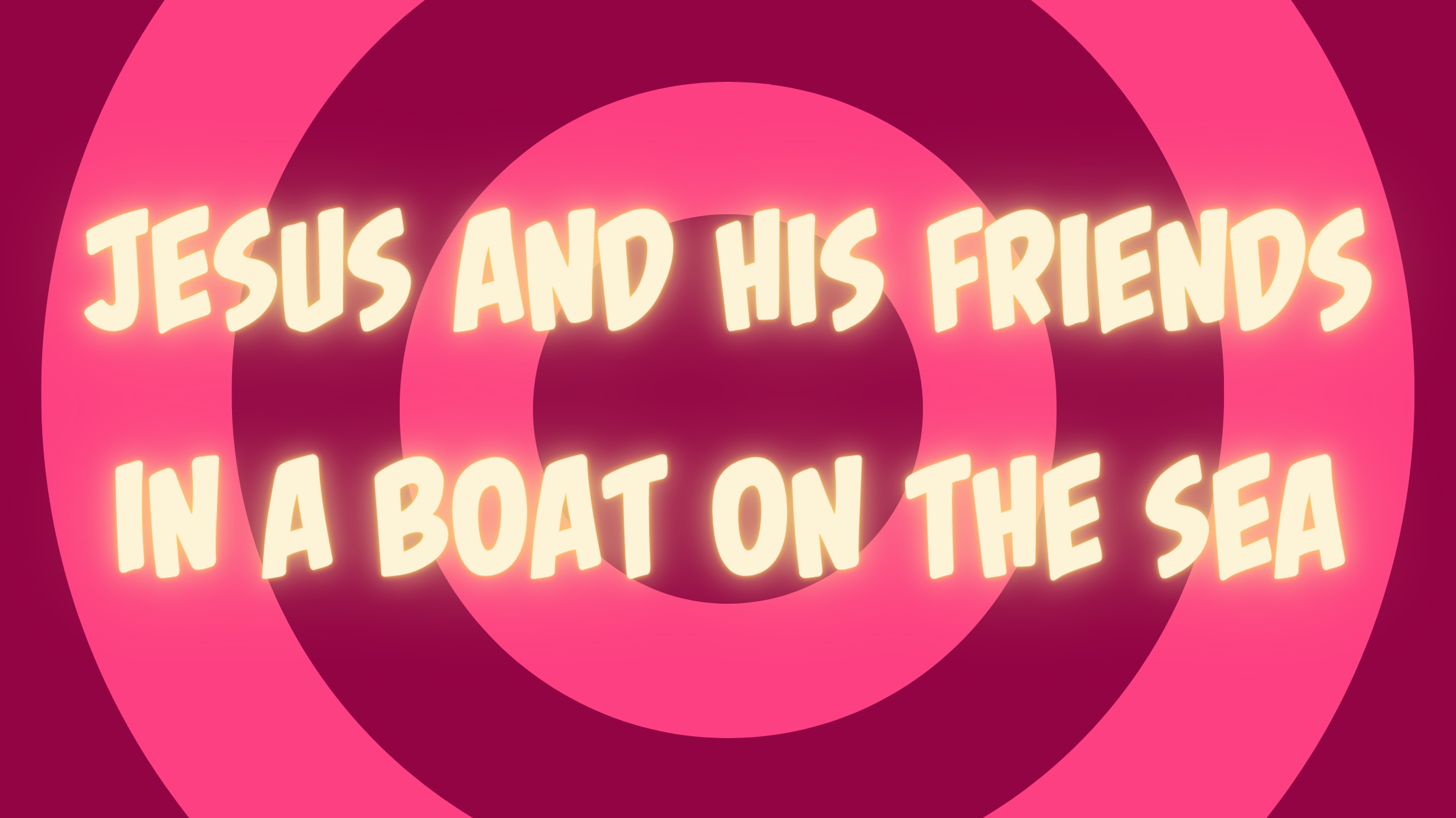 Jesus And His Friends In A Boat On The Sea