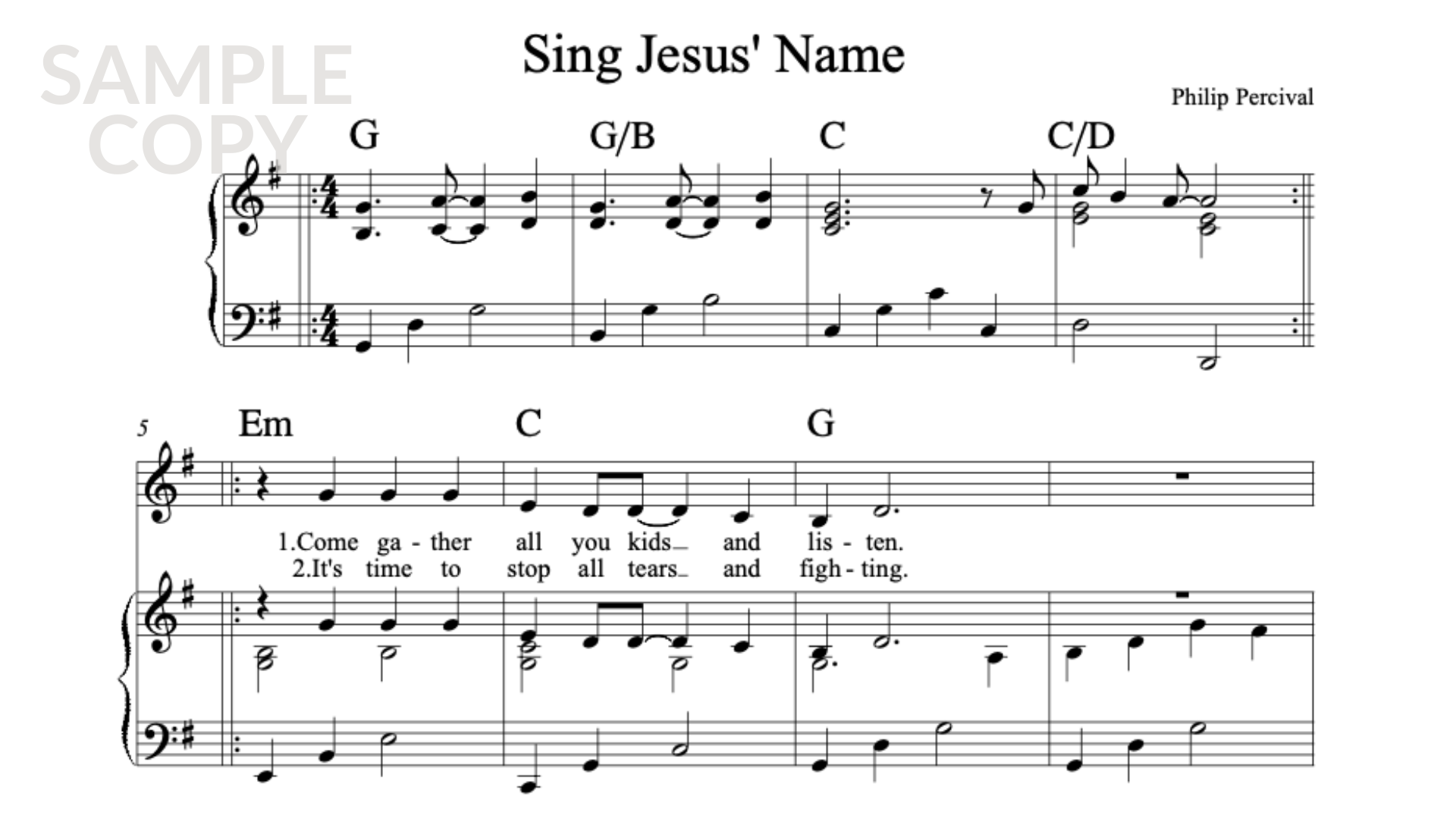 Sing Jesus' Name