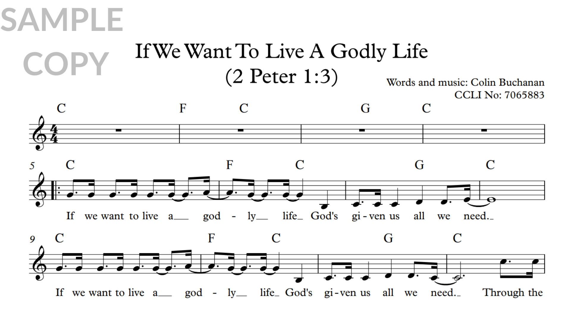 If We Want To Live A Godly Life (2 Peter 1:3)