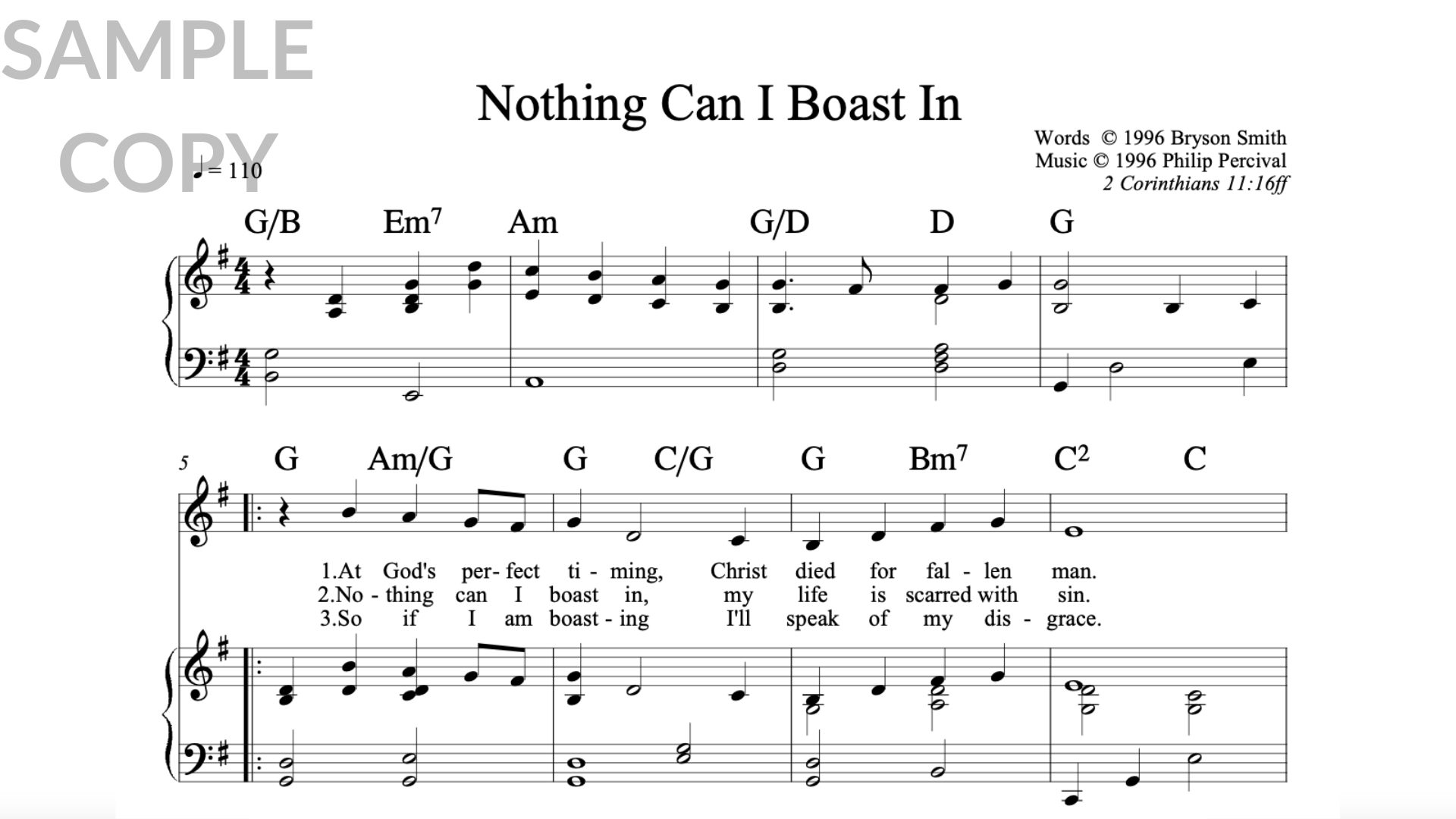 Nothing Can I Boast In (2005)